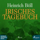 Boekcover van Heinrich Böll's 'Irisches Tagebuch' met klaverblaadjes en oranje letters.