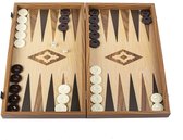 Eik en Walnoot houtprint Backgammon set - Luxe - 48x26 cm Top Kwaliteit Klasse en Geweldig