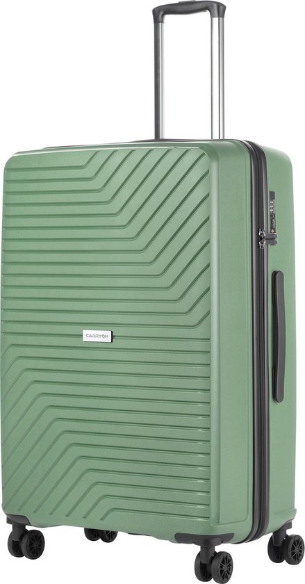 CarryOn Transport TSA suitcase - Grand chariot 78cm - OKOBAN - Fermetures éclair YKK - Roues doubles - Olive