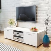 Tv-meubel 140x40,3x34,7 cm hoogglans wit