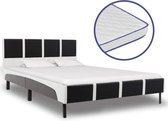 Bed met traagschuim matras kunstleer 120x200 cm