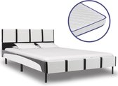 Bed met traagschuim matras kunstleer 140x200 cm