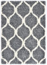 Tapijt Berber shaggy hoogpolig 160x230 cm PP blauw en beige
