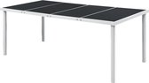 Tuintafel 190x90x74 cm staal zwart