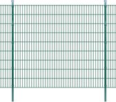 Dubbelstaafmatten en palen 2008x1830 mm 34 m groen