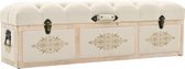 Opslagbank 120x32x38 cm massief hout en stof