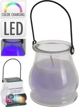 kaars in glas met hendel per 2 stuks - tuinkaars - ledkaars - tuinverlichting - tuin
