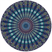 Mandala tafelkleed - Mandala kleed rond - Tafelkleed rond - Tafellaken - Blauw - 130CM