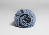 Yumeko hoeslaken katoen satijn faded blue - 180x200 cm