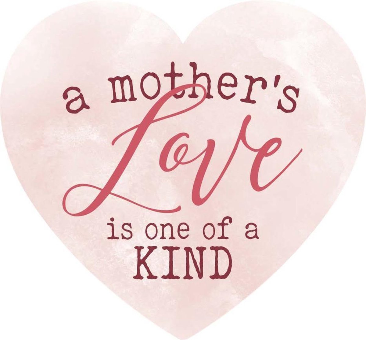 Decoratief Beeld - Tabletop Decor Mothers Love Is One Kind - Hout - 316europe - Roze