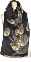 Tulp print wol blend sjaal