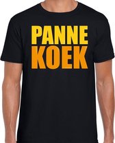 Pannekoek fun tekst t-shirt zwart heren M