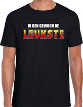 Ik ben gewoon de leukste fun t-shirt zwart voor heren M