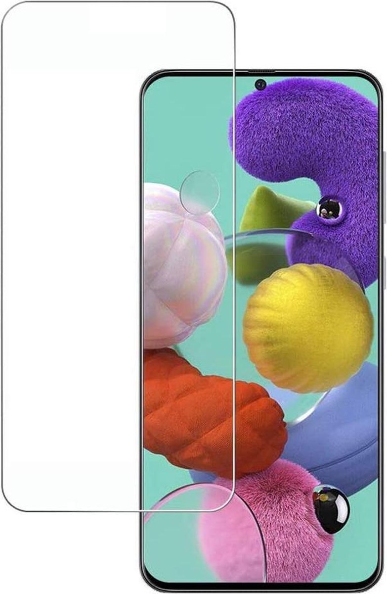 2x Screenprotector Tempered Glass Glazen Gehard Screen Protector 2.5D 9H (0.3mm) - Glasplaatje Geschikt voor: Samsung Galaxy A71