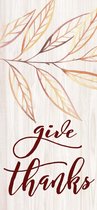 Decoratief Beeld - Tabletop Word Block Give Thanks - Hout - 316europe - Wit