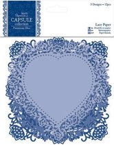 Papermania: Capsule - Parisienne Blue - Lace Paper (12pcs)