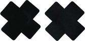 Tepel stickers zwart kruis