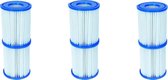 Bestway filters - Zwembadfilterset - Type 1 - voor pomp 1249 l/u - set van 3 x 2 filters (6)