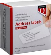 Label etiket quantore dk-11208 38mmx90mm adres wt | Rol a 400 stuk