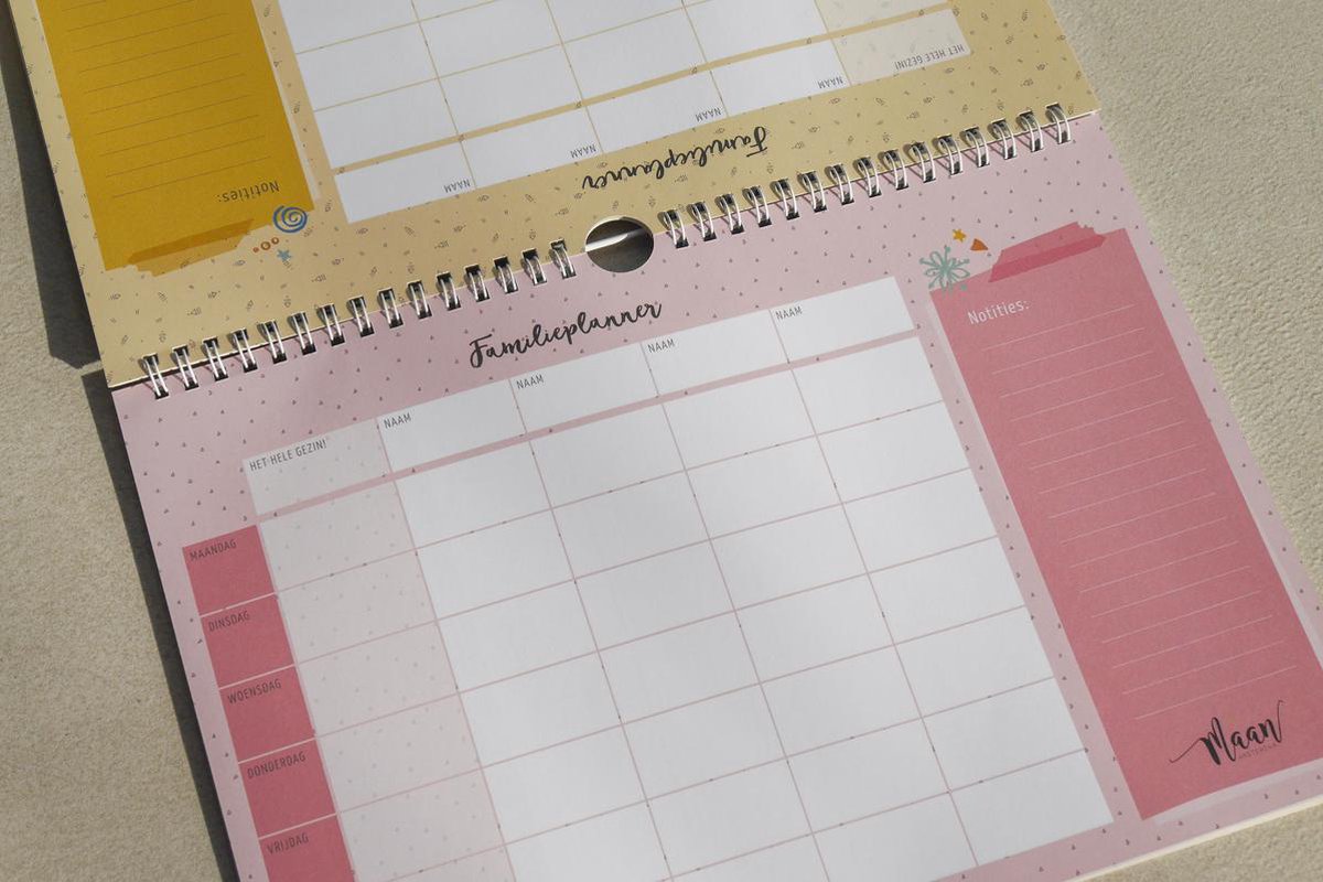 Maan Amsterdam - Familie weekplanner - A4 - Inclusief stickervel — afbeelding 9