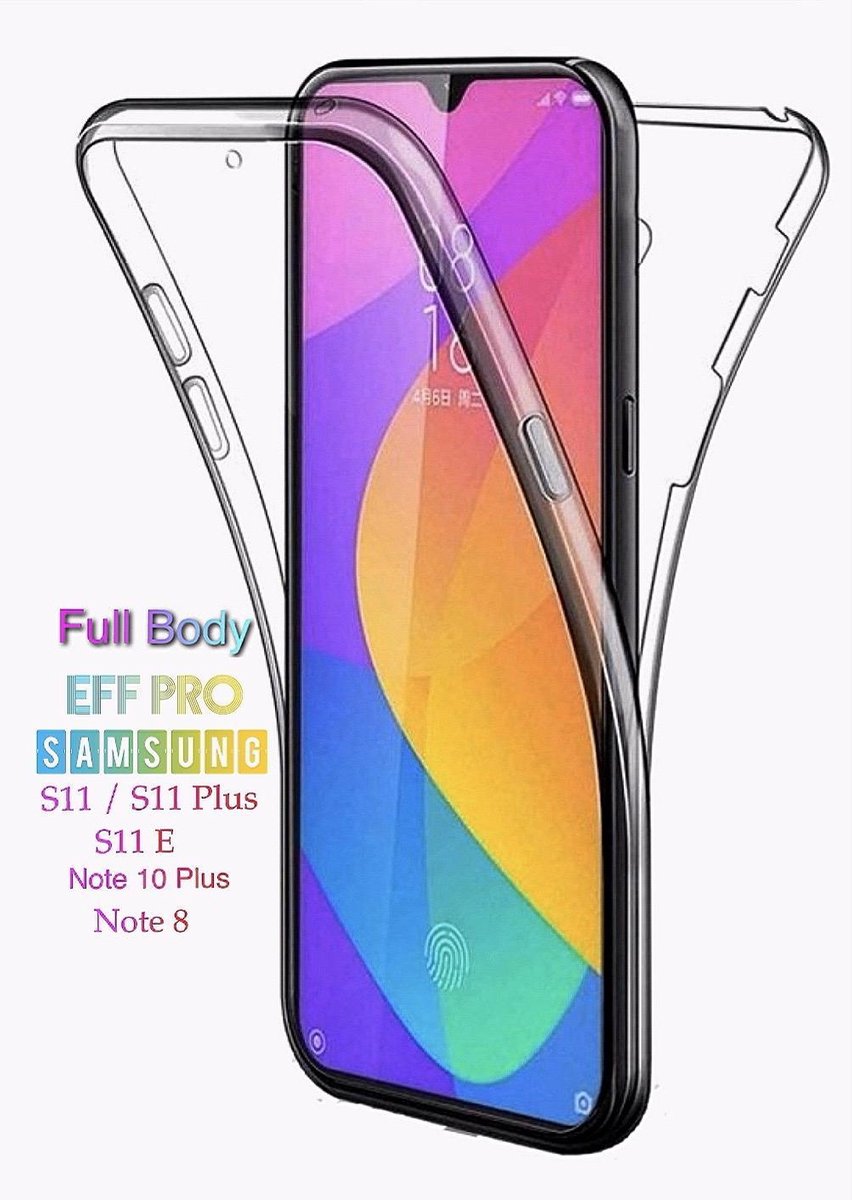 SAMSUNG Galaxy S11 Plus Dual TPU Case Transparant 360° Graden, Optimale Siliconen bescherming Voor- en Achterkant (2 in 1) - Eff Pro