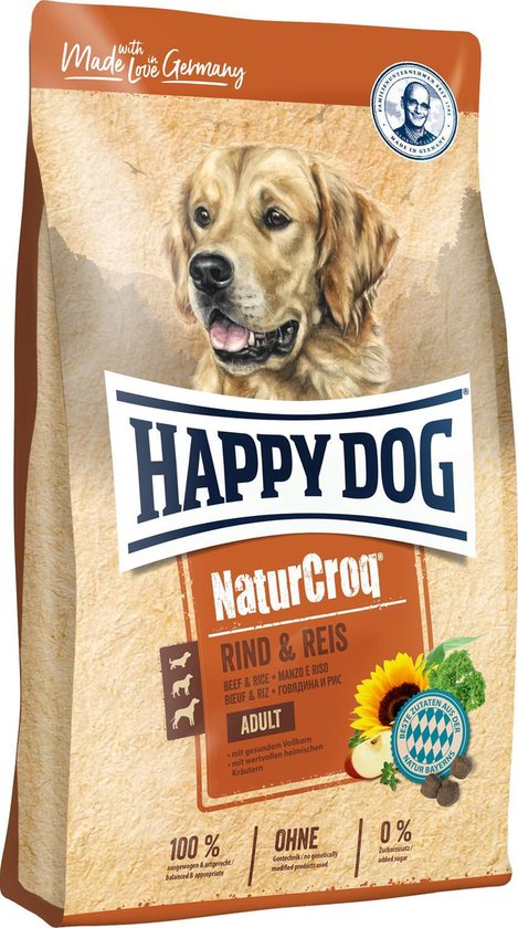 Happy Dog NaturCroq Rind & Reis (Rund en Rijst) - 15 kg