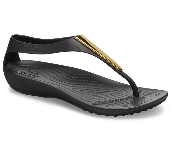 Crocs Slippers - Maat 36/37 - Vrouwen - zwart/goud | bol.com
