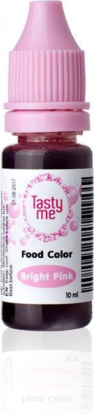 Kleurstof voeding Fel Roze 10 ml. Eetbare Kleurstof. Tasty Me.