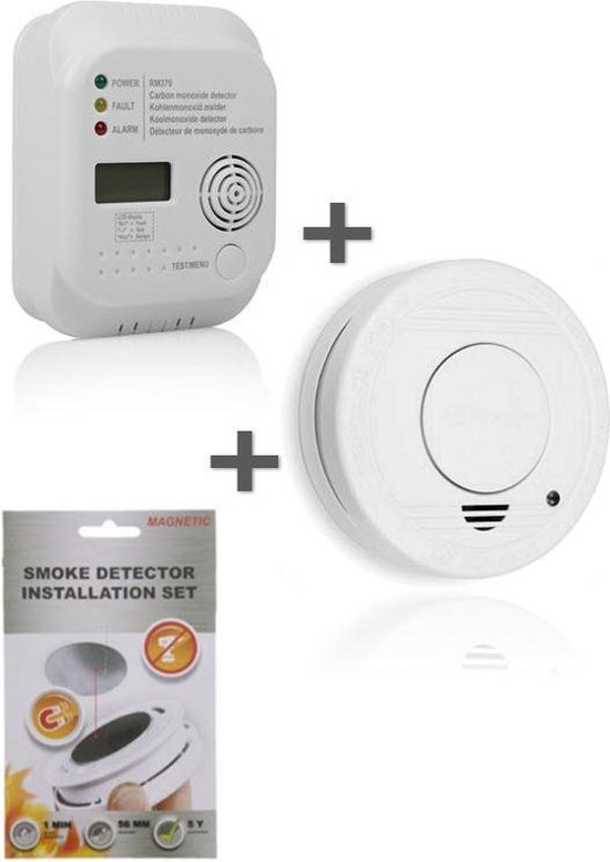 Bol Com Brand Rook Koolmonoxide Melder Gratis Montage Set Brandgevaar Bhv Nood