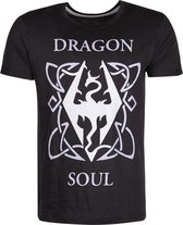 The Elder scrolls -Dragon soul Heren T-Shirt - Zwart - L