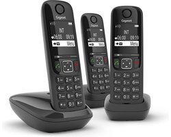 Gigaset AS690 Trio DECT-telefoon Zwart Nummerherkenning