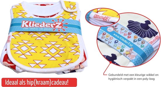 Slabbetjes baby - 6 slabbers organisch katoen - t/m 3 jr - KliederZ hippe slab meisjes - FB01 van KliederZ — afbeelding 3