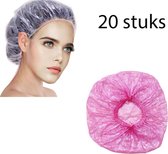 Douche muts dames wegwerp 20 stuks – roze