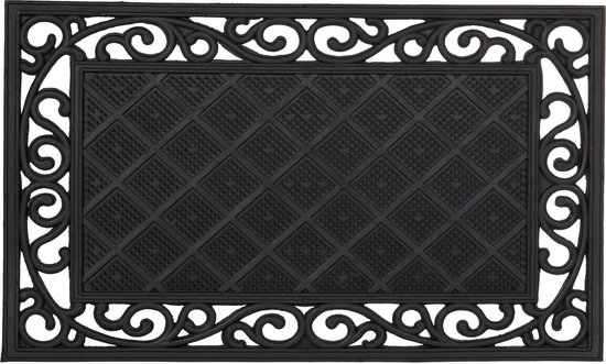 | relaxdays Deurmat rubber, gummi weerbestendig Relaxdays deurmat rubber, voetveger gummi, droogloopmat