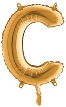 Grabo balloon - Folieballon - letter C - goud - 35cm