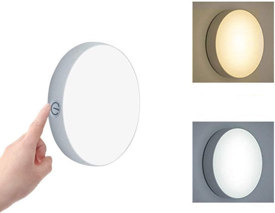 Touch Nachtlamp Warm/Wit –Draadloze wandlamp– Usb oplaadbaar – met Magneet | bol.com