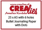 Crealies Basis A5 - journal papier - met stippen 150g 25stuks