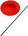 foto van Jongleerbord | Chinees Bordje | Jongleerborden | dia 240 mm | stok 49 cm. | Jongleerbord en stokje