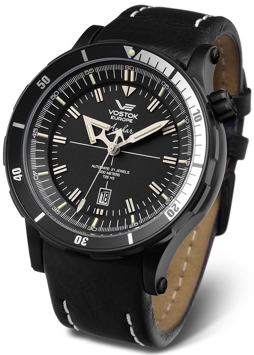 Vostok Europe NH35A-5104142 horloge heren - zwart - edelstaal PVD zwart