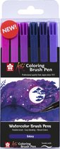 Sakura Koi Coloring Brush Pen set Galaxy | 6 kleuren