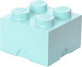 Set van 2 - Opbergbox Brick 4, Aquablauw - LEGO