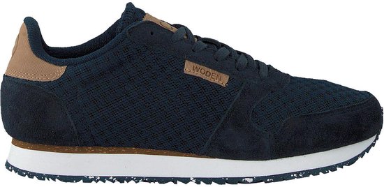 Woden Dames Lage sneakers Ydun Suede Mesh - Blauw - Maat 38 | bol.com