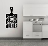Muursticker Good food, good life | Muursticker keuken | Keuken stickers | Decoratie | Keuken decoratie | Muursticker laten maken