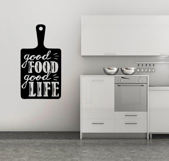 schipper stapel Doe een poging Muursticker Good food, good life | Muursticker keuken | Keuken stickers |  Decoratie |... | bol.com