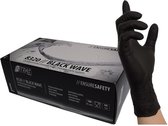 Nitrile black wave handschoenen poeder vrij maat L (100 Stuks)