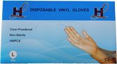 Handschoenen Vinyl Gepoederd Transparant Wegwerp - Large - 100 stuks/doos
