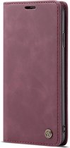 Leder bookcase voor iPhone XR - bordeaux - CaseMe