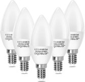 Aigostar LED A5 C37 4W - E14 fitting - 6400K - Set van 5 stuks