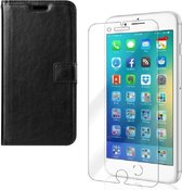 iPhone 7 / 8 / SE 2 2020 - Bookcase zwart - portemonee hoesje + 2X Tempered Glass Screenprotector