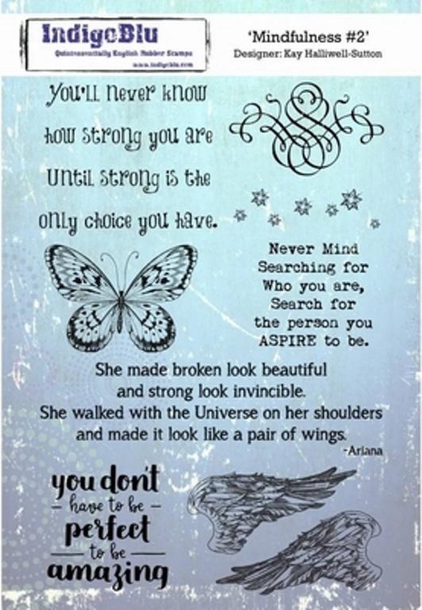 IndigoBlu Mindfulness #2 Rubber Stamp